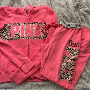 VS PINK CHEETAH SET